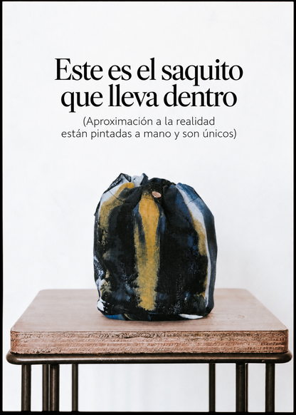 Bombonera negro Lienzo