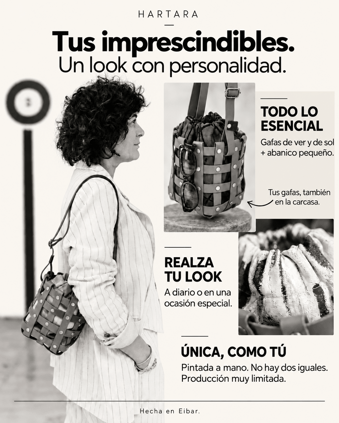 Bombonera negro Lienzo - HARTARA