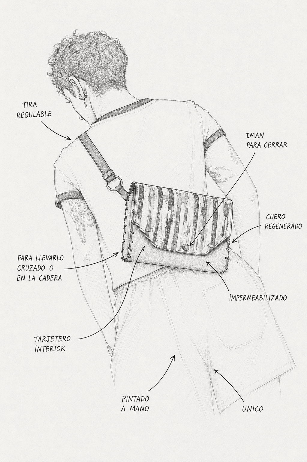 Kimu bandolera marrón - HARTARA