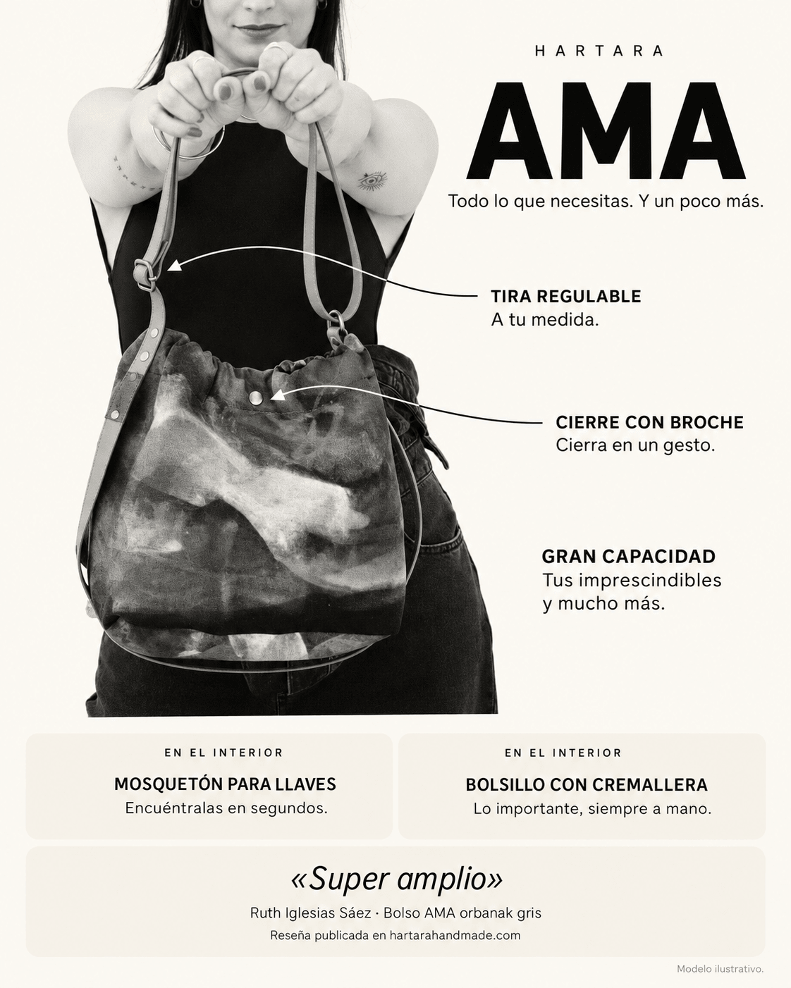 Bolso Ama Lienzo - HARTARA