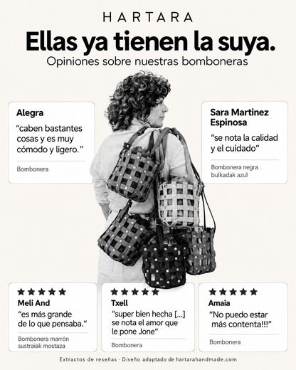 Bombonera marrón Lienzo