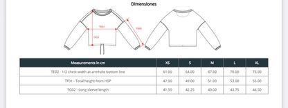 SUDADERA PINTADA CROP OVERSIZE